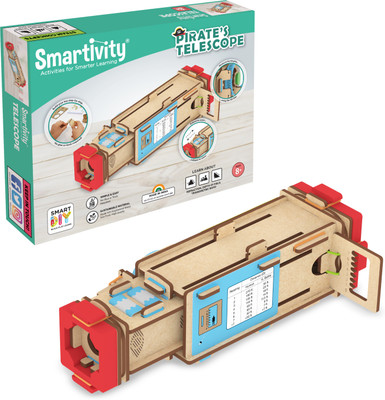 Smartivity Pirate's Telescope STEM STEAM Educational DIY Building Construction Activity Toy Game Kit, Easy Instructions, Experiment, Play, Learn Science Engineering Project for 8+ Years with 8X Zoom - multicolor(Multicolor)