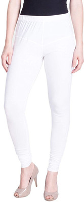 Lyra Ankle Length Western Wear Legging(White, Solid)