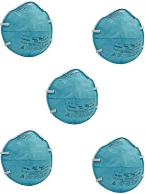 3M N95 1860 Health Care Particulate Respirator and Surgical Mask - Pack of 5(Blue, M, Pack of 5)