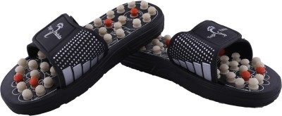 eastern club M-8 Yoga Paduka Slipper Massager For Full Body Relief -Spring Acupressure Therapy Foot Home Purpose Spring Magnetic Massager(Black)