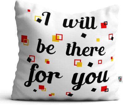 Paperholic Creations Valentine's Day Microfibre Quotes Cushion Pack of 1(White)