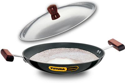 3% OFF on HAWKINS Futura Breakfast Pan 0.9 L Appachatty with Lid 0.9 L capacity 22 cm diameter(Hard Anodised, Non-stick)
