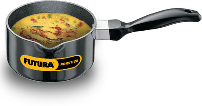 Hawkins (NS10) Sauce Pan 14 cm diameter 1 L capacity(Hard Anodised, Non-stick)