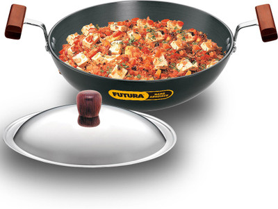 7% OFF on HAWKINS Futura Round Bottom 1.5 L Kadhai 22 cm diameter with Lid 1.5 L capacity(Hard Anodised)