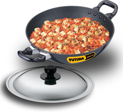 Hawkins Deep-Fry Pan, (NK25S) Kadhai 26 cm diameter with Lid 2.5 L capacity(Hard Anodised, Non-stick)