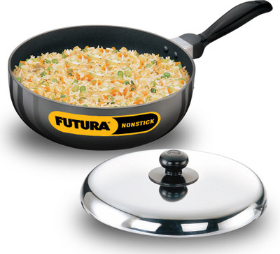 10% OFF on HAWKINS Futura All Purpose Pan 2.5 L Capacity Saute Pan 22 cm diameter with Lid 2.5 L capacity(Hard Anodised, Non-stick)