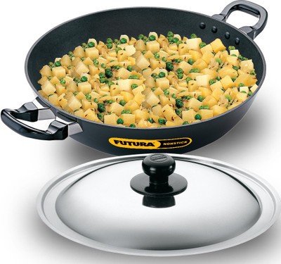5% OFF on HAWKINS FUTURA NON STICK KADHAI WITH STAINLESS STEEL LID Kadhai 30 cm diameter with Lid 4 L capacity(Hard Anodised, Non-stick) 5% OFF on HAWKINS FUTURA NON STICK KADHAI WITH STAINLESS STEEL LID Kadhai 30 cm diameter with Lid 4 L capacity(Hard Anodised, Non-stick)