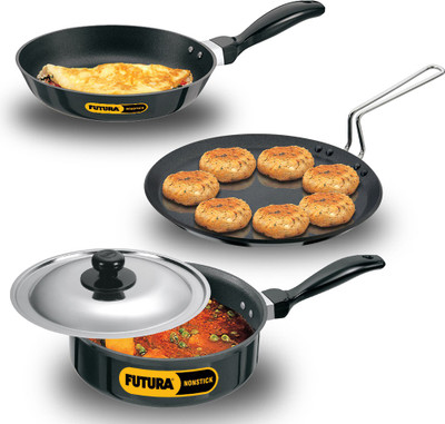 11% OFF on HAWKINS Futura Cookware Set ( Curry/Saute Pan, Frypan, Tawa) NA Pan 22 cm diameter with Lid 1 L capacity(Hard Anodised, Non-stick, Induction Bottom) 11% OFF on HAWKINS Futura Cookware Set ( Curry/Saute Pan, Frypan, Tawa) NA Pan 22 cm diameter with Lid 1 L capacity(Hard Anodised, Non-stick, Induction Bottom)