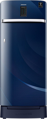 SAMSUNG 225 L Direct Cool Single Door 4 Star Refrigerator (Rythmic Twirl Blue, RR23A2F3X4U/HL)