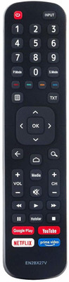 Akshita TV EN2BP27V FHD HD Android Smart TV 32US 43US 32GA 43GA 4K Smart LED TV With GOOOGLE PLAY/YOUTUBE/NETFLIX/PRIMEVIDEO BUTTON Remote Control ( Chake Image With Old Remote ) VU Remote Controller(Black)