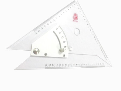 Simrah Adjustable Set Square 12 Inch Ruler Ruler(Set of 1, White)