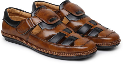 Zixer Men Sandals(Tan , 6)