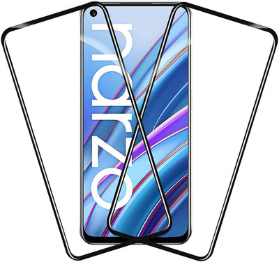 TINGTONG Edge To Edge Tempered Glass for Realme Narzo 30(Pack of 2)