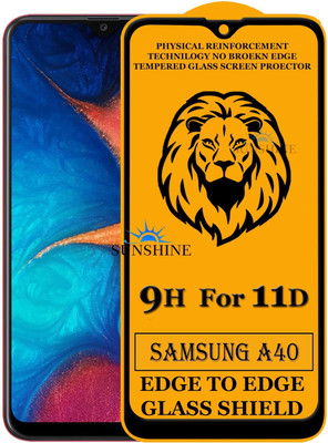 SUNSHINE Edge To Edge Tempered Glass for Samsung Galaxy A40(Pack of 1)