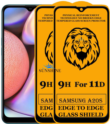 SUNSHINE Edge To Edge Tempered Glass for Samsung Galaxy A20s(Pack of 2)