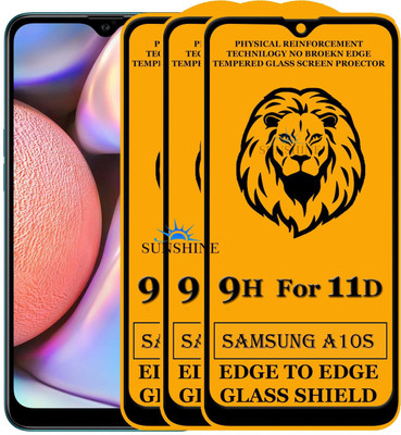 SUNSHINE Edge To Edge Tempered Glass for Samsung Galaxy A10s(Pack of 3)