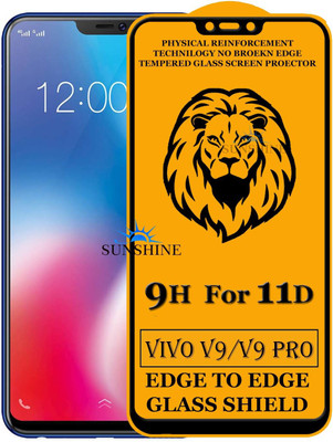 SUNSHINE Edge To Edge Tempered Glass for Vivo V9(Pack of 1)
