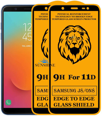 SUNSHINE Edge To Edge Tempered Glass for Samsung Galaxy On8(Pack of 2)