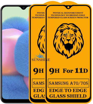SUNSHINE Edge To Edge Tempered Glass for Samsung Galaxy A70(Pack of 2)