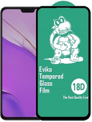 Casesily Edge To Edge Tempered Glass for Oppo A5 Rubber Coated Edges 18D Glass with 9H Hardness(Pack of 1)