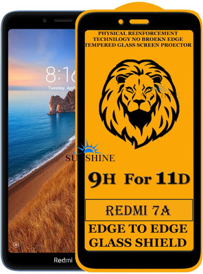 SUNSHINE Tempered Glass Guard for Edge to Edge Tempered Glass For - REDMI 7A(Pack of 1)