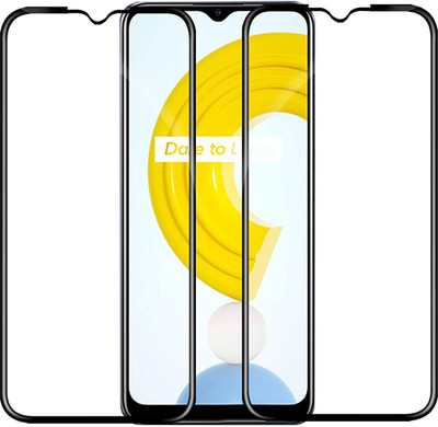 TINGTONG Edge To Edge Tempered Glass for Realme C25(Pack of 2)