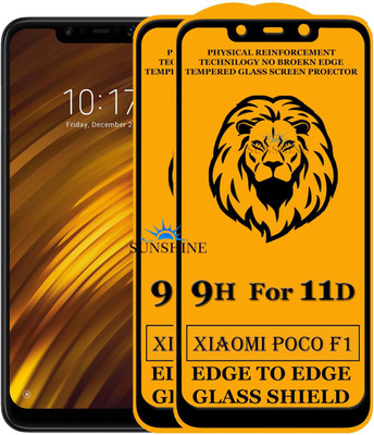 SUNSHINE Edge To Edge Tempered Glass for POCO F1(Pack of 2)
