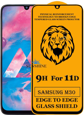 SUNSHINE Edge To Edge Tempered Glass for Samsung Galaxy M30(Pack of 1)