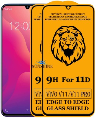 SUNSHINE Edge To Edge Tempered Glass for Vivo V11 Pro(Pack of 2)