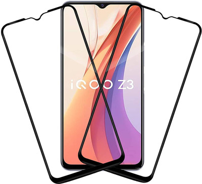TINGTONG Edge To Edge Tempered Glass for IQOO Z3 5G(Pack of 2)