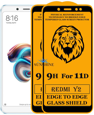 SUNSHINE Edge To Edge Tempered Glass for Mi Redmi Y2(Pack of 2)