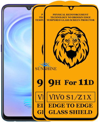 SUNSHINE Edge To Edge Tempered Glass for Vivo Z1x(Pack of 2)
