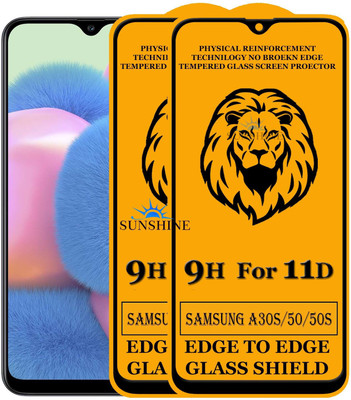 SUNSHINE Edge To Edge Tempered Glass for Samsung Galaxy A30s(Pack of 2)