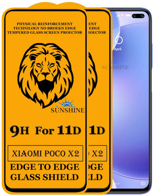 SUNSHINE Edge To Edge Tempered Glass for POCO X2(Pack of 2)