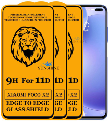 SUNSHINE Edge To Edge Tempered Glass for XIAOMI POCO X2(Pack of 3)