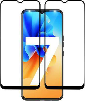 kentop Edge To Edge Tempered Glass for TECNO SPARK 7 + KF6J(Pack of 2)