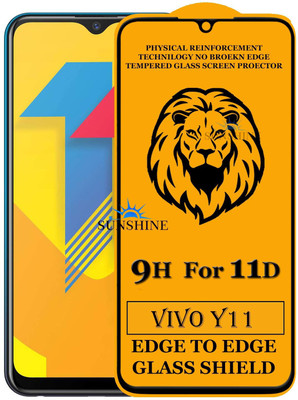 SUNSHINE Edge To Edge Tempered Glass for Vivo Y11(Pack of 1)