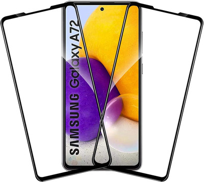 TINGTONG Edge To Edge Tempered Glass for Samsung Galaxy A72(Pack of 2)