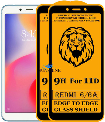 SUNSHINE Edge To Edge Tempered Glass for Mi Redmi 6(Pack of 2)