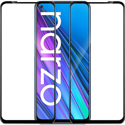 TINGTONG Edge To Edge Tempered Glass for Realme Narzo 30 5G(Pack of 2)