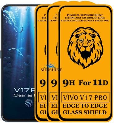 SUNSHINE Edge To Edge Tempered Glass for Vivo V17 Pro(Pack of 3)
