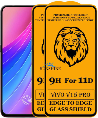 SUNSHINE Edge To Edge Tempered Glass for Vivo V15 Pro(Pack of 2)