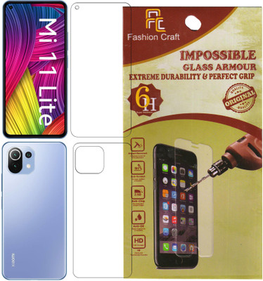 FashionCraft Front and Back Screen Guard for Mi 11 Lite(Pack of 2)
