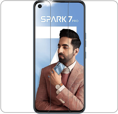 Slugabed Tempered Glass Guard for Tecno Spark 7 Pro(Pack of 2)