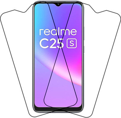 Slugabed Tempered Glass Guard for Realme C25s(Pack of 2)