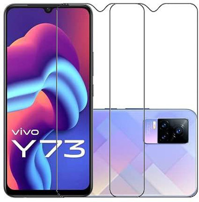 Slugabed Tempered Glass Guard for Vivo Y73(Pack of 2)