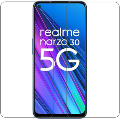 TINGTONG Tempered Glass Guard for Realme Narzo 30 5G(Pack of 2)