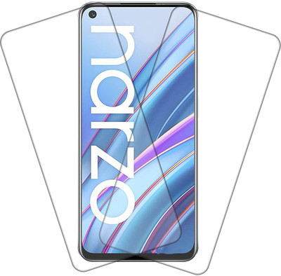Slugabed Tempered Glass Guard for Realme Narzo 30(Pack of 2)