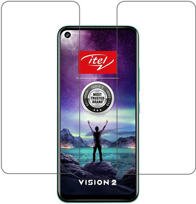 TINGTONG Tempered Glass Guard for Itel Vision2(Pack of 2)