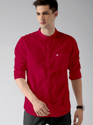 BlueMatrix Men Solid Casual Maroon Shirt